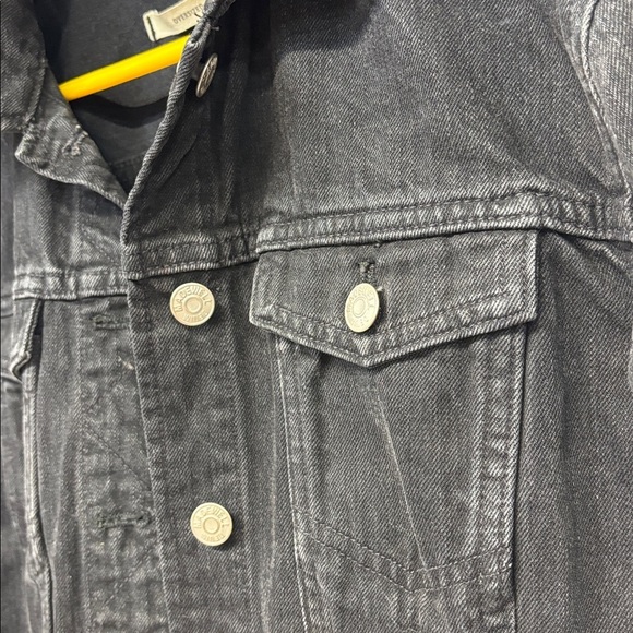 Madewell The Oversized Trucker Jean Jacket in Washed Black XXS - Picture 4 of 12
